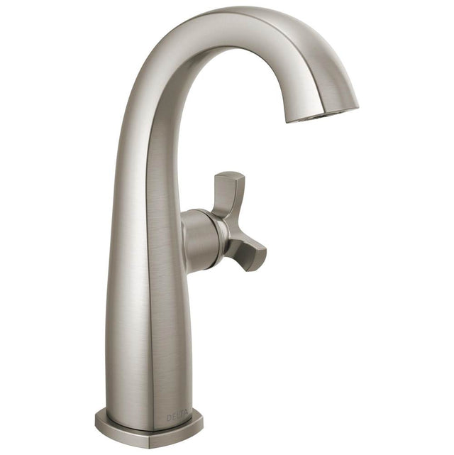 Delta Faucet - Stryke Single Handle Mid-Height Bathroom Faucet - Lumicoat Stainless