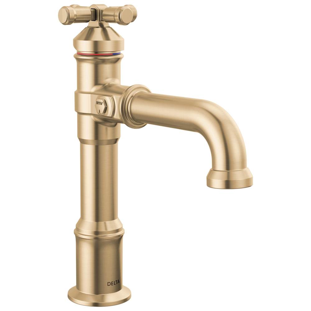 Delta Faucet - BroderickE Single Handle Bathroom Faucet - LumicoatÂ® Champagne Bronze