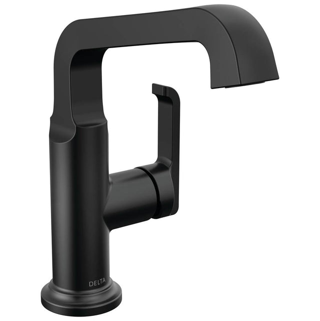 Delta Faucet - TetraE Single Handle Mid-Height Vessel Bathroom - Matte Black