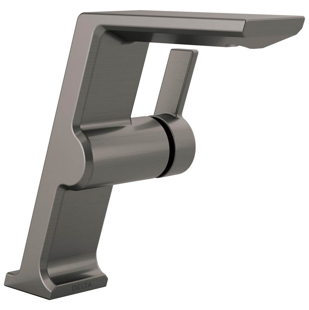 Delta Faucet - PivotalE Single Handle Mid-Height Vessel Bathroom Faucet - LumicoatÂ® Black Stainless