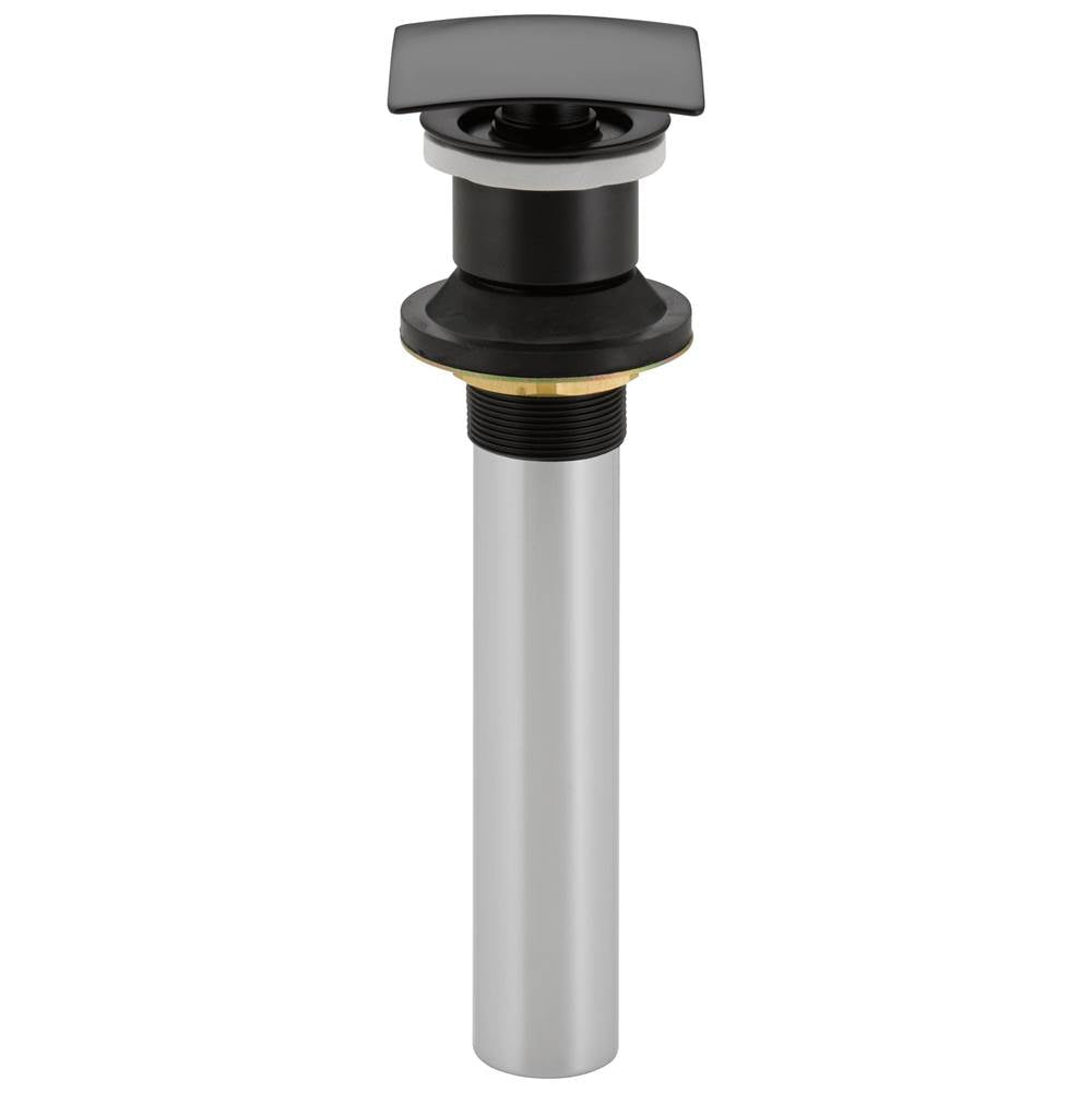 Delta Faucet - Other Square Push Pop-Up Less Overflow - Matte Black