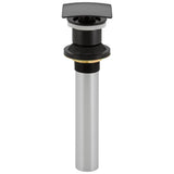Delta Faucet - Other Square Push Pop-Up Less Overflow - Matte Black