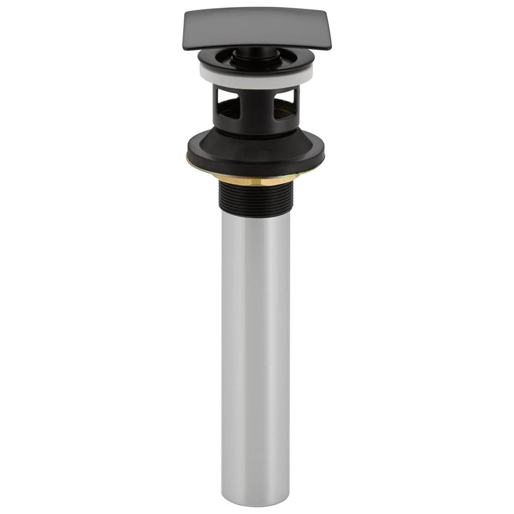 Delta Faucet - Other Square Push Pop-Up with Overflow - Matte Black