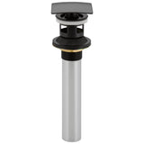 Delta Faucet - Other Square Push Pop-Up with Overflow - Matte Black