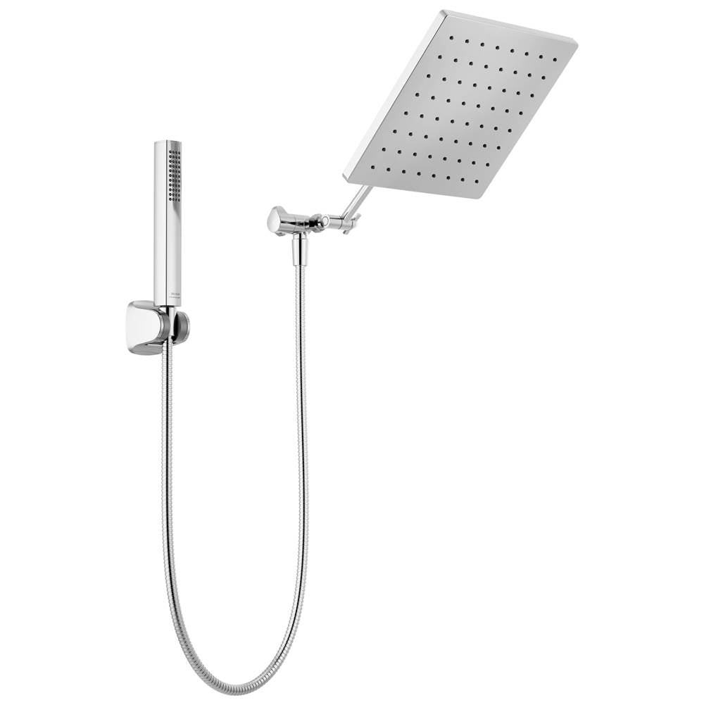 Delta Faucet - Universal Showering Components 10'' Raincan Shower Head & Hand Held Combo with Adjustable Extension Arm - Chrome