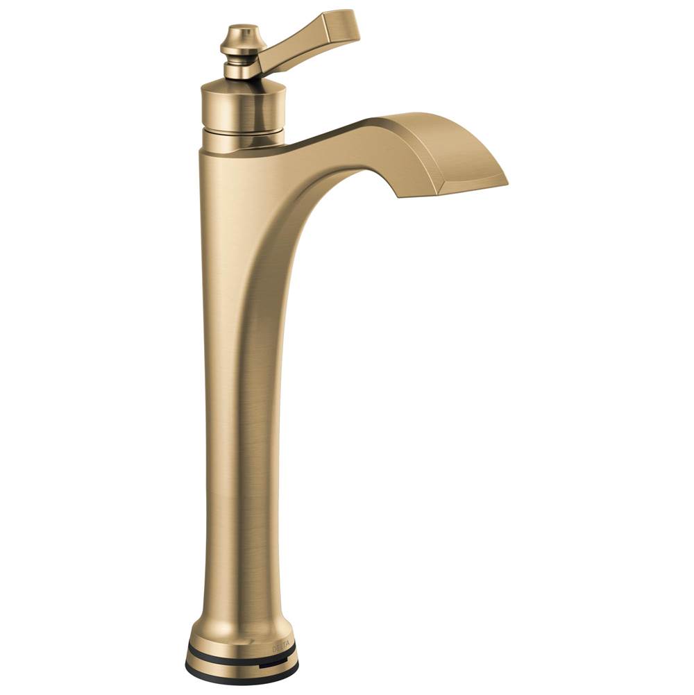 Delta Faucet - DorvalE Single Handle Vessel Bathroom Faucet with Touch2O.xt Technology - Champagne Bronze