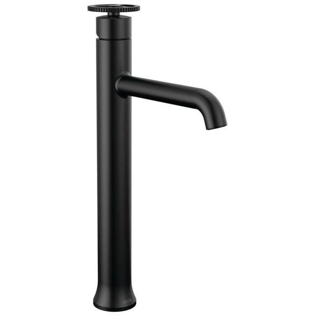 Delta Faucet - Trinsic Single Handle Vessel Bathroom Faucet - Matte Black