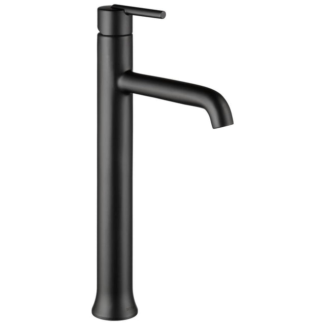Delta Faucet - Trinsic Single Handle Vessel Bathroom Faucet - Matte Black