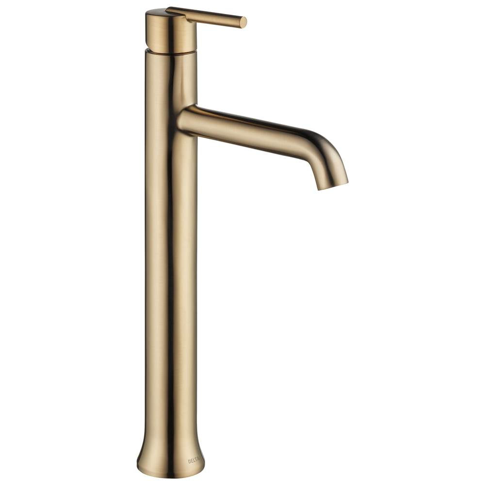 Delta Faucet - Trinsic Single Handle Vessel Bathroom Faucet - Champagne Bronze