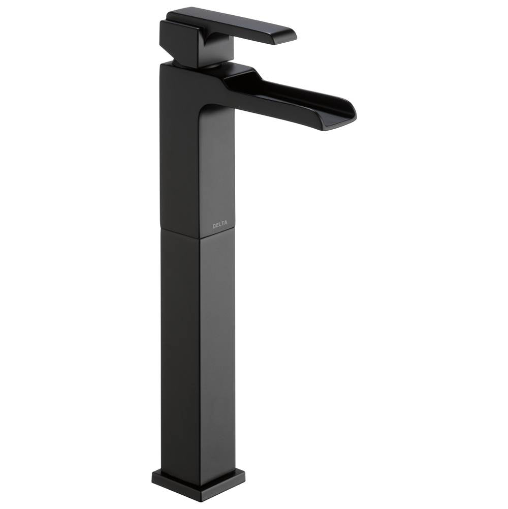 Delta Faucet - Ara Single Handle Vessel Channel Bathroom Faucet - Matte Black