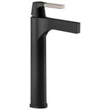 Delta Faucet - Zura Single Handle Vessel Bathroom Faucet - Stainless / Matte Black
