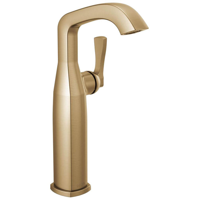 Delta Faucet - Stryke Single Handle Vessel Bathroom Faucet - Lumicoat Champagne Bronze