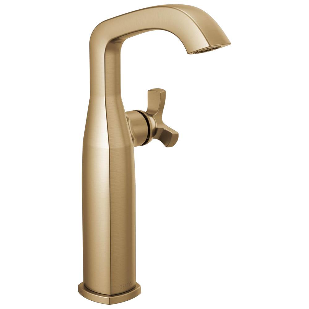 Delta Faucet - Stryke Single Handle Vessel Bathroom Faucet - Lumicoat Champagne Bronze