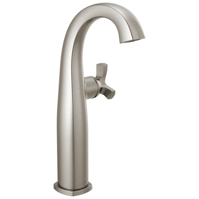 Delta Faucet - Stryke Single Handle Vessel Bathroom Faucet - Lumicoat Stainless
