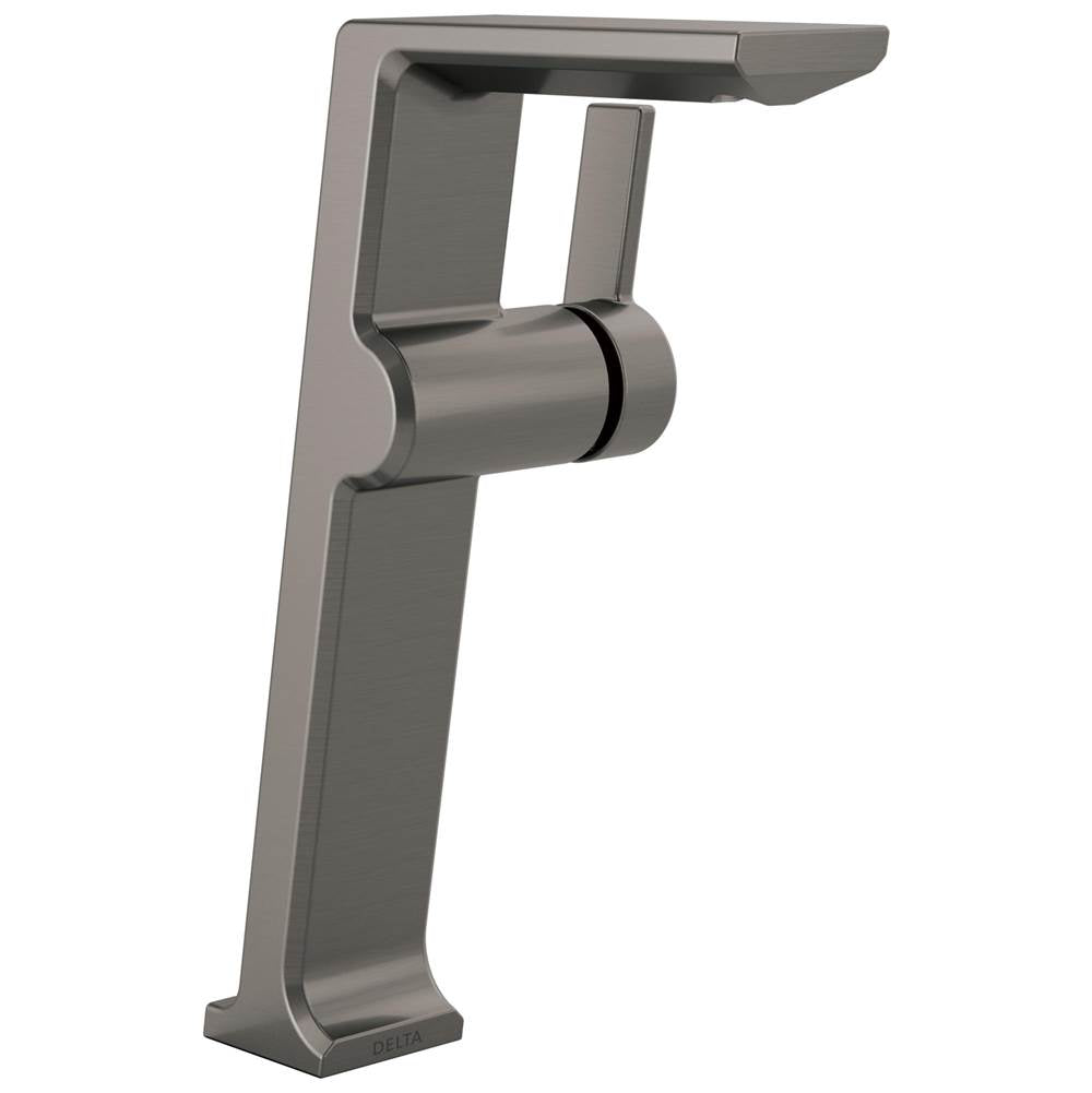 Delta Faucet - PivotalE Single Handle Vessel Bathroom Faucet - LumicoatÂ® Black Stainless