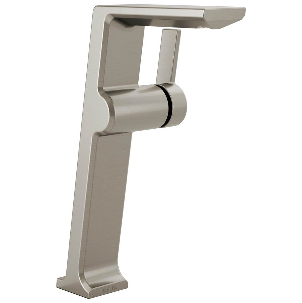 Delta Faucet - PivotalE Single Handle Vessel Bathroom Faucet - LumicoatÂ® Stainless