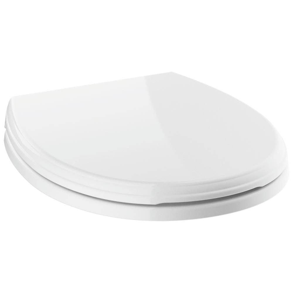 Delta Faucet - Wycliffe Round Front Standard Close Toilet Seat - White