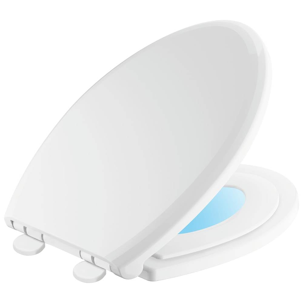 Delta Faucet - Sanborne Elongated Slow-Close / Quick-Release Nightlight Family Seat - White