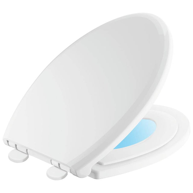 Delta Faucet - Sanborne Elongated Slow-Close / Quick-Release Nightlight Family Seat - White