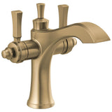 Delta Faucet - DorvalE Two Handle Single Hole Monoblock Bathroom Faucet - Champagne Bronze