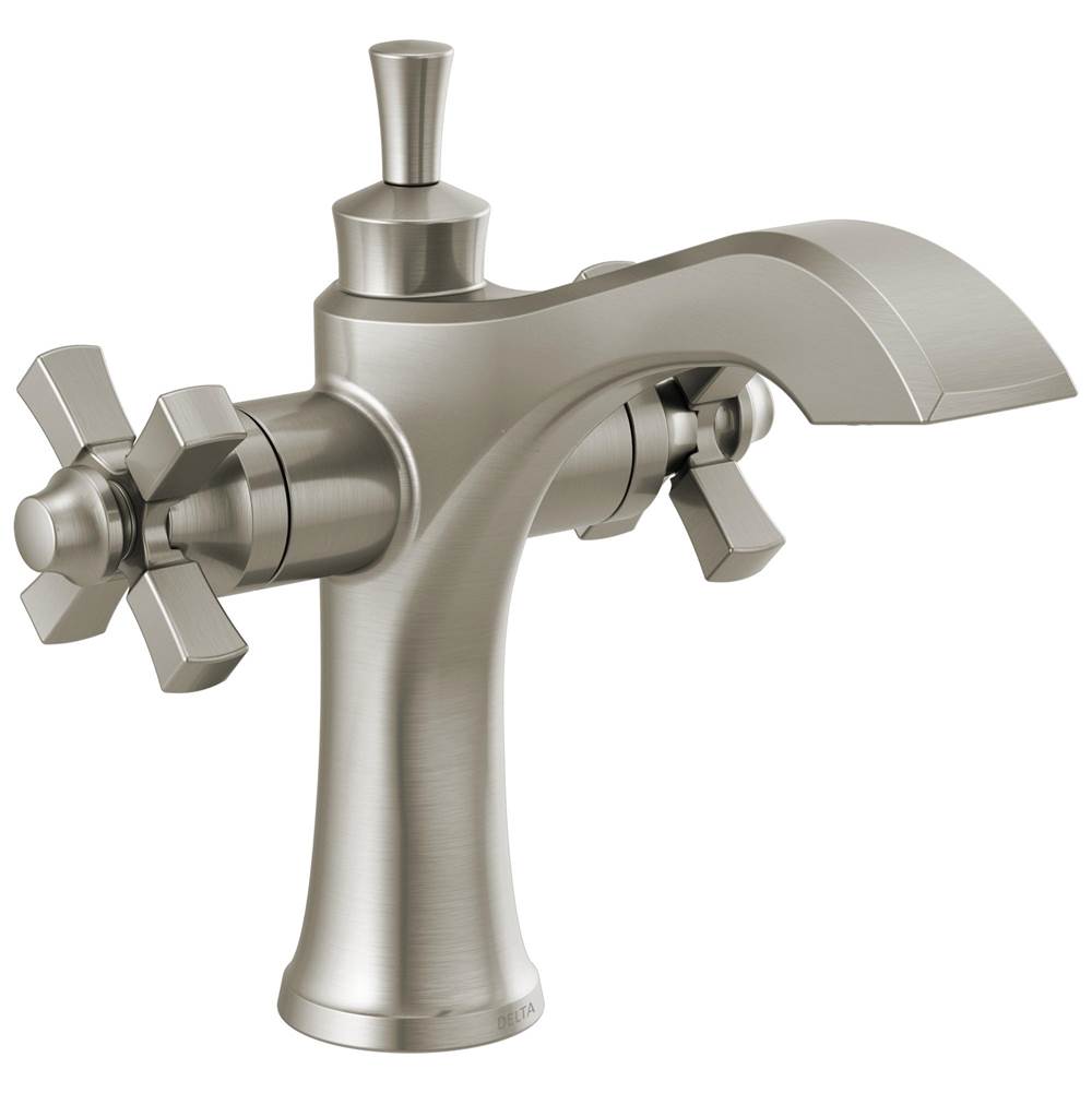 Delta Faucet - DorvalE Two Handle Single Hole Monoblock Bathroom Faucet - Stainless