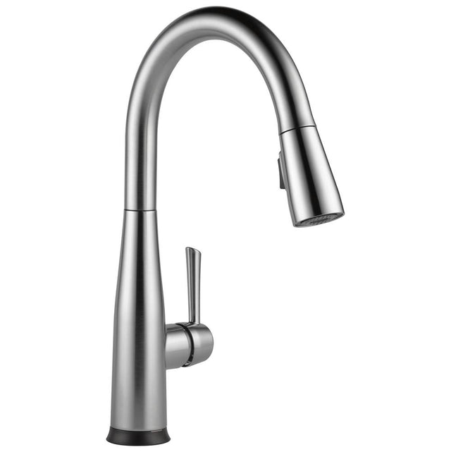Delta Faucet - Essa VoiceIQ Single Handle Pull-Down Faucet with Touch2O Technology - Arctic Stainless