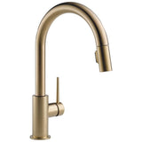 Delta Faucet - Trinsic Single Handle Pull-Down Kitchen Limited Swivel - Champagne Bronze