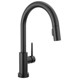 Delta Faucet - Trinsic Touch2O Kitchen Faucet with Touchless Technology - Matte Black