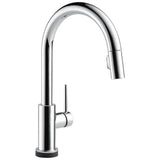 Delta Faucet - Trinsic VoiceIQE Single-Handle Pull-Down Kitchen Faucet with Touch<sub>2</sub>O Technology - Chrome