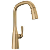 Delta Faucet - Stryke Single Handle Pull Down Kitchen Faucet - LumicoatÂ® Champagne Bronze