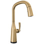 Delta Faucet - Stryke Touch2O Technology Kitchen Faucet with Touchless Technology - LumicoatÂ® Champagne Bronze