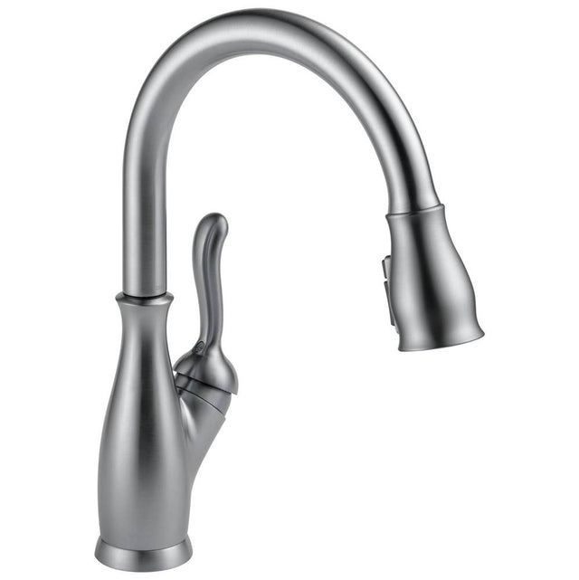 Delta Faucet - Leland Single Handle Pull-Down Kitchen Faucet with ShieldSpray Technology - Arctic Stainless