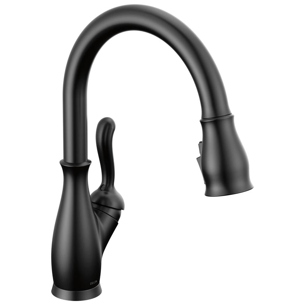 Delta Faucet - Leland Single Handle Pull-Down Kitchen Faucet With ShieldSpray Technology - Matte Black