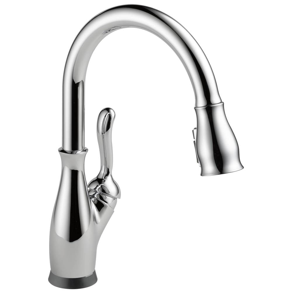 Delta Faucet - Leland Single Handle Pull-Down Kitchen Faucet with Touch<sub>2</sub>O and ShieldSpray Technologies - Chrome