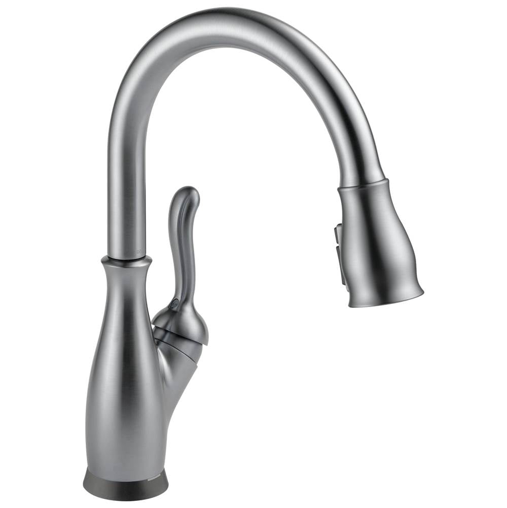 Delta Faucet - Leland VoiceIQ Kitchen Faucet with Touch2O with Touchless Technology - Arctic Stainless
