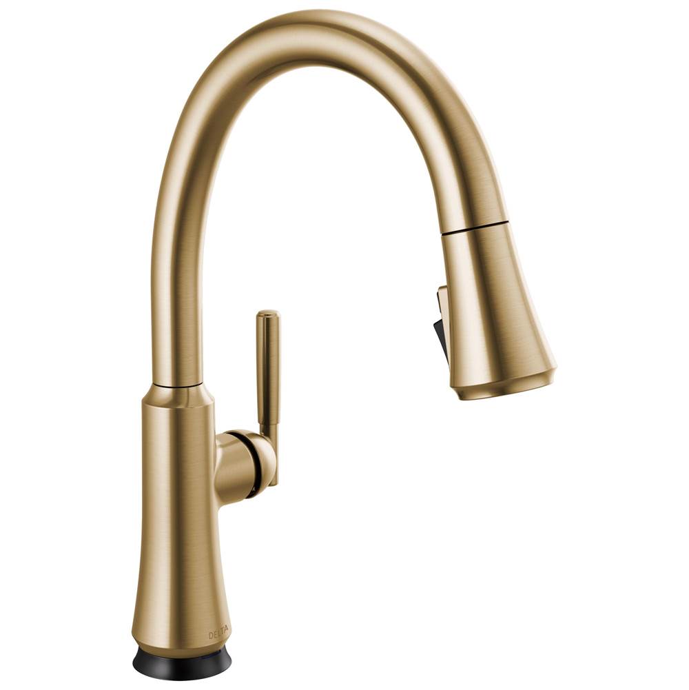 Delta Faucet - CorantoE Single Handle Pull-Down Kitchen Faucet with Touch2O Technology - Champagne Bronze