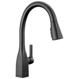 Delta Faucet - Mateo Single Handle Pull-Down Kitchen Faucet With Touch2O And ShieldSpray Technologies - Matte Black