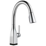 Delta Faucet - Mateo Single Handle Pull-Down Kitchen Faucet with Touch<sub>2</sub>O and ShieldSpray Technologies - Chrome