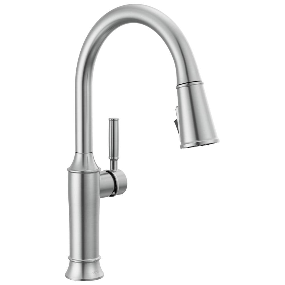 Delta Faucet - RenaldiE Single Handle Pull-Down Kitchen Faucet - LumicoatÂ® Arctic Stainless