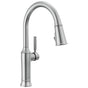 Delta Faucet - RenaldiE Single Handle Pull-Down Kitchen Faucet - LumicoatÂ® Arctic Stainless