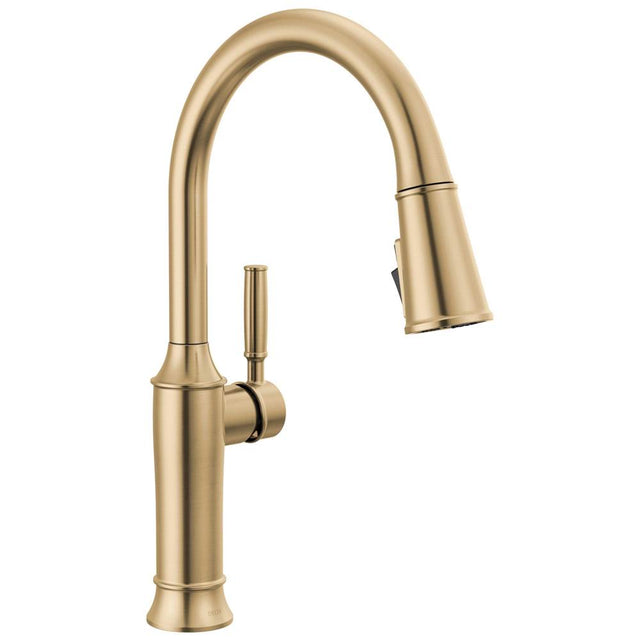 Delta Faucet - RenaldiE Single Handle Pull-Down Kitchen Faucet - LumicoatÂ® Champagne Bronze