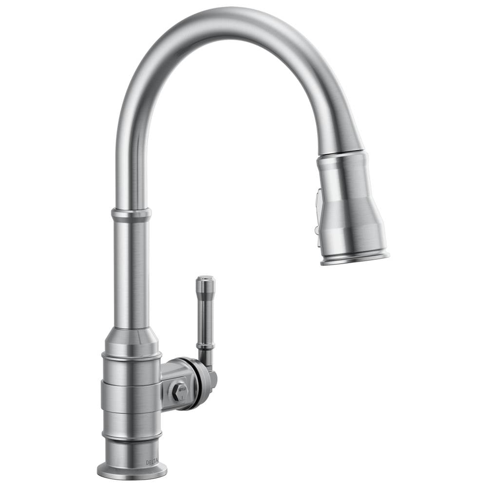 Delta Faucet - BroderickE Single Handle Pull-Down Kitchen Faucet - Arctic Stainless