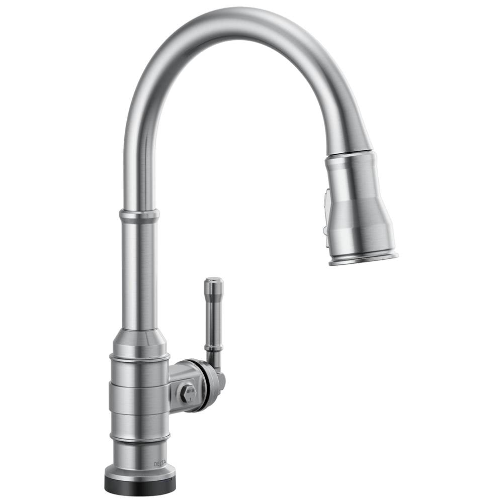 Delta Faucet - BroderickE Single Handle Pull-Down Kitchen Faucet With Touch2O Technology - Arctic Stainless