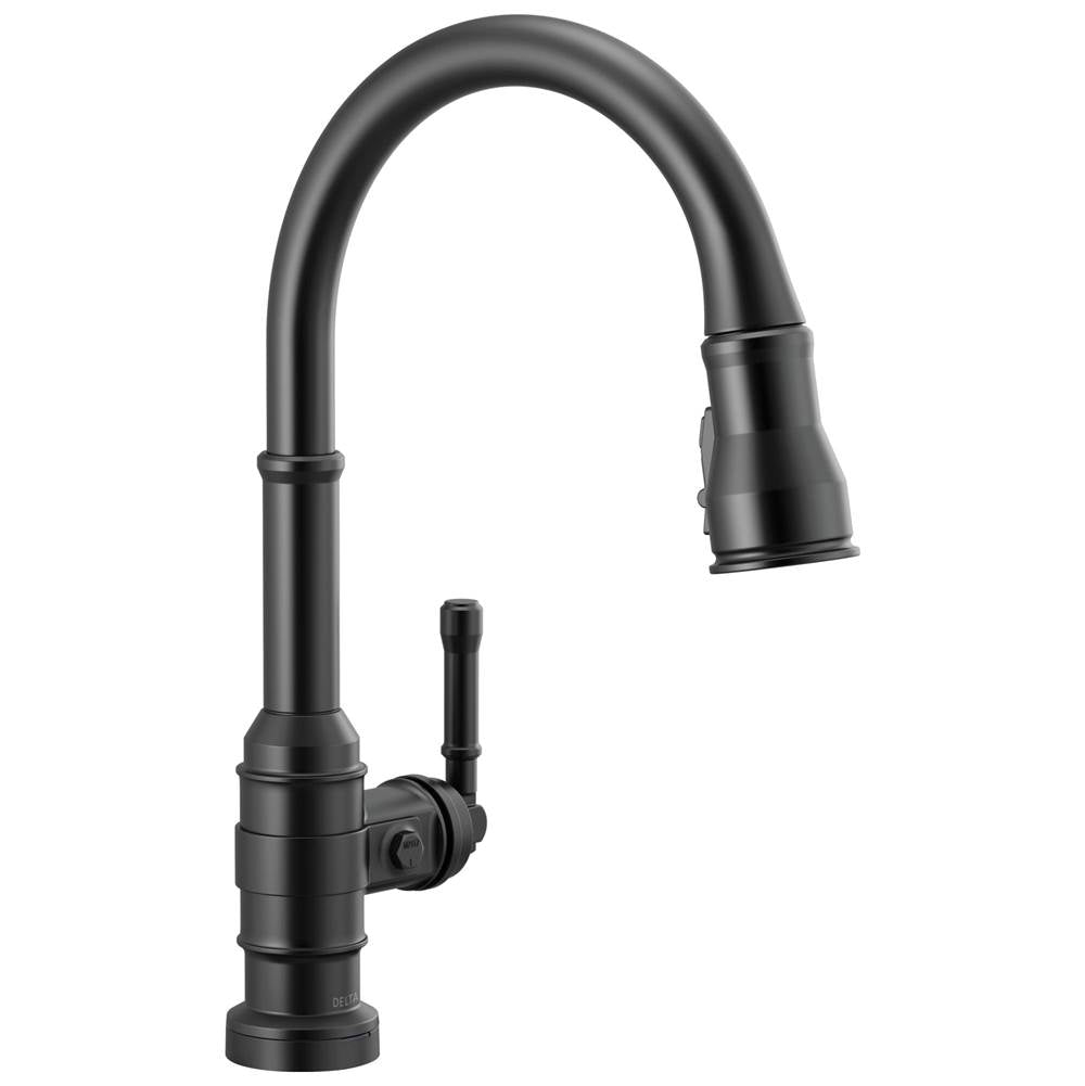 Delta Faucet - BroderickE Single Handle Pull-Down Kitchen Faucet With Touch2O Technology - Matte Black