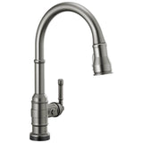 Delta Faucet - BroderickE Single Handle Pull-Down Kitchen Faucet With Touch2O Technology - Black Stainless