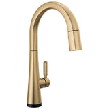 Delta Faucet - MonroviaE Single Handle Pull-Down Kitchen Faucet With Touch2O Technology - LumicoatÂ® Champagne Bronze