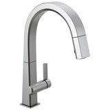 Delta Faucet - PivotalE Single Handle Pull Down Kitchen Faucet - Arctic Stainless