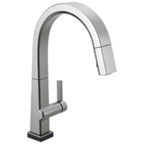 Delta Faucet - PivotalE Single Handle Pull Down Kitchen Faucet with Touch2O Technology - Arctic Stainless