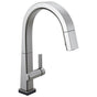 Delta Faucet - PivotalE Single Handle Pull Down Kitchen Faucet with Touch2O Technology - Arctic Stainless