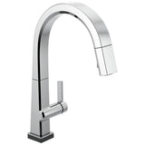 Delta Faucet - PivotalE Single Handle Pull Down Kitchen Faucet with Touch<sub>2</sub>O Technology - Chrome